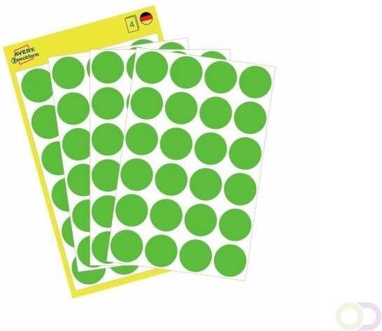 AVERY Afneembare markeringspunten Ã 18 mm groen 3597